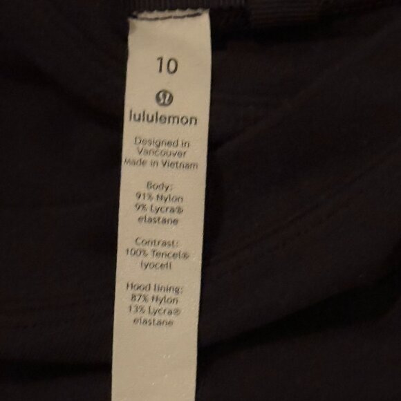 Lululemon | Long-sleeve Pullover Hoodie | Black | Size 10 - Picture 8 of 12